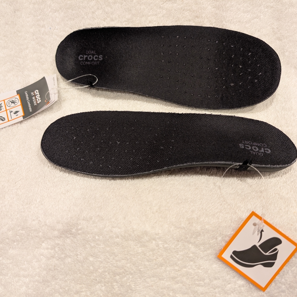 CROCS Neria Pro II Graphic Black Leopard Work Clog Women's 6 NIP - Picture 2 of 2